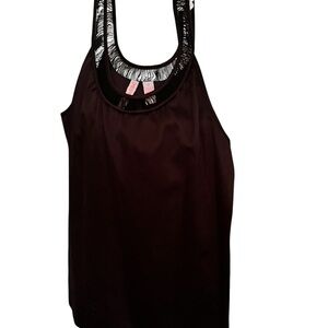 Black Athletic Tank Top with Racerback Design